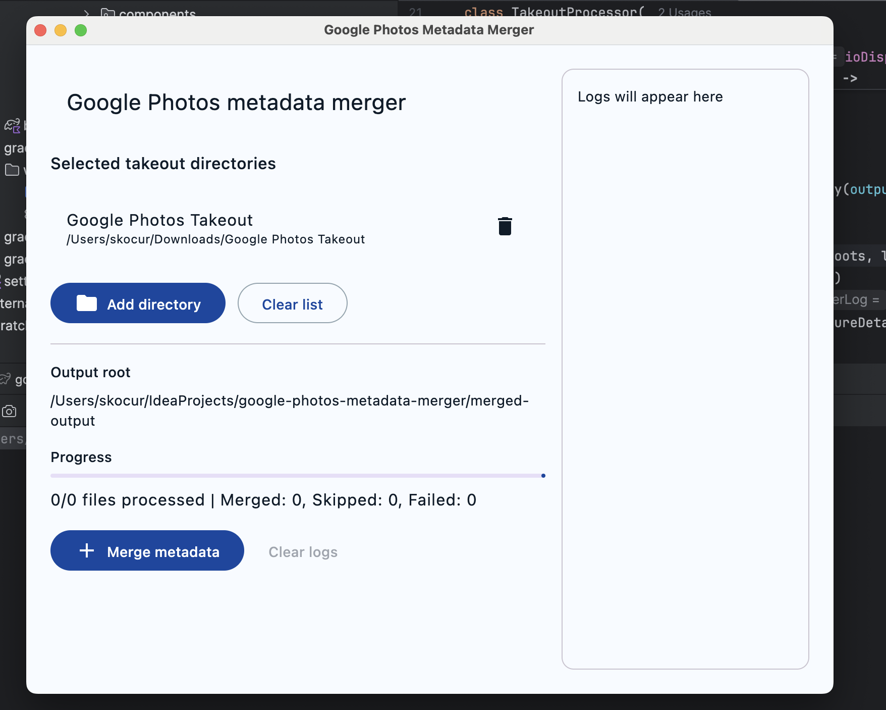 Merge progress and live logs